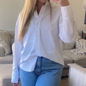 NWT Abercrombie White Button-Up Shirt